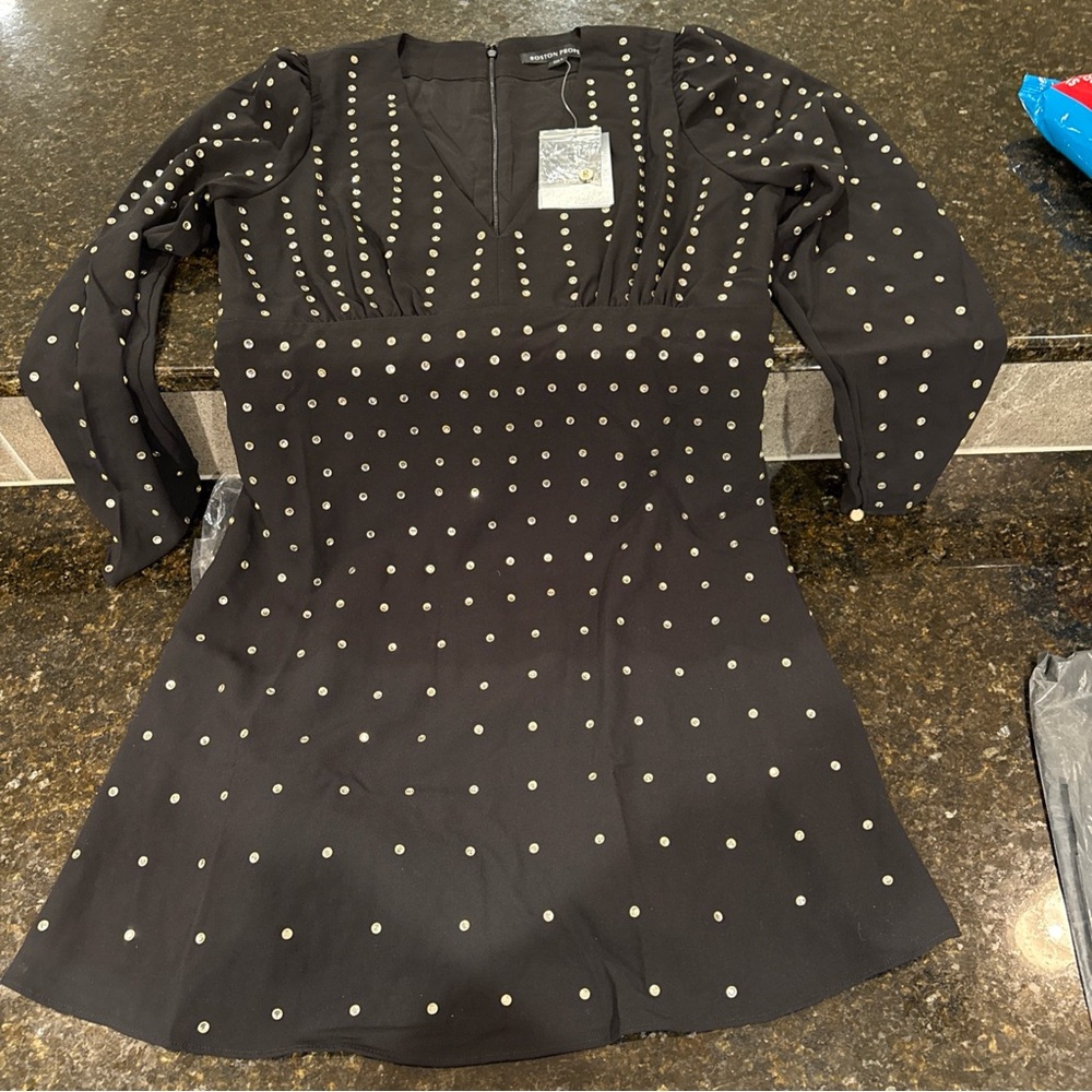 Black Dress with Silver Studs